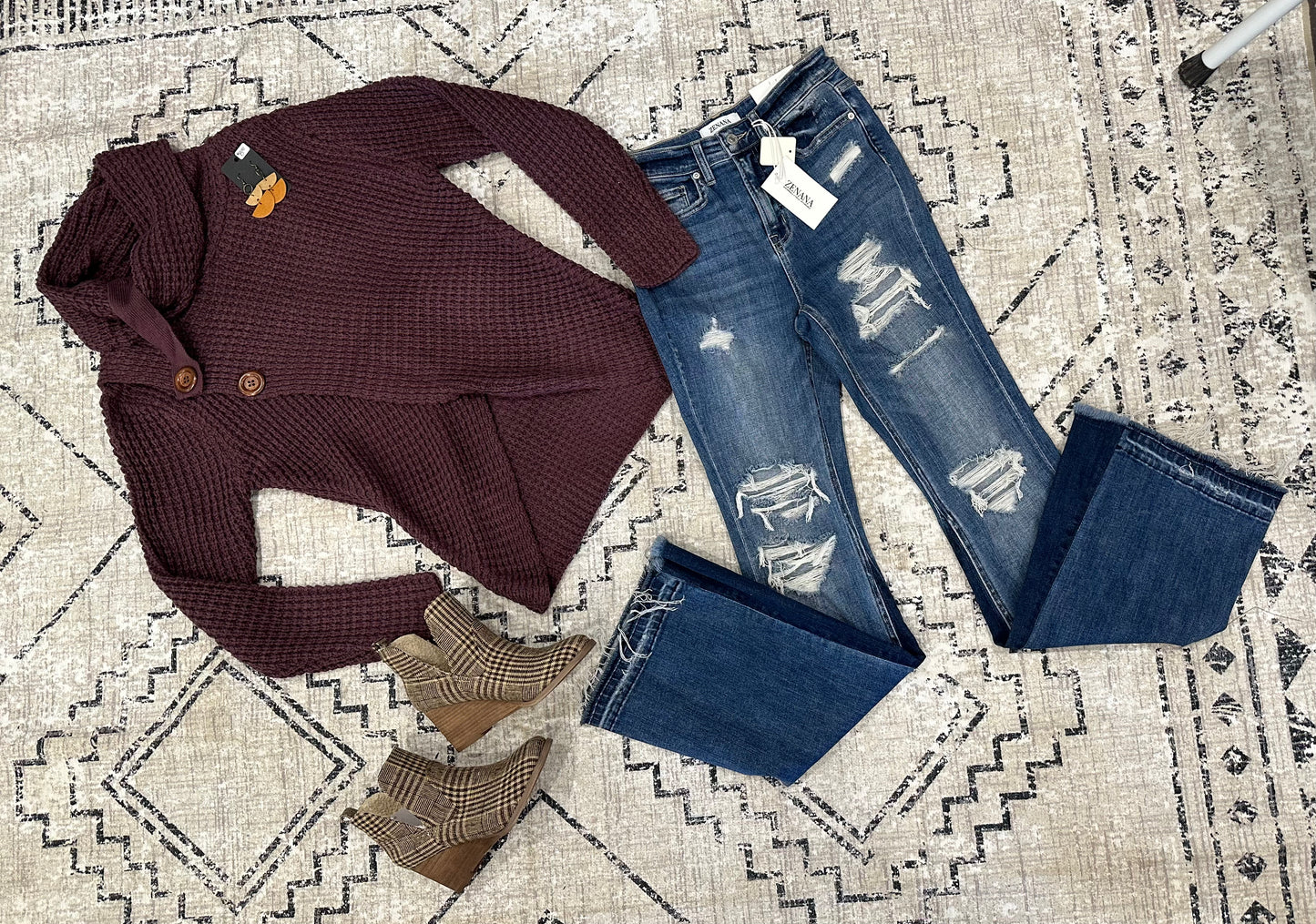 Zenana Cowl Sweater (Plum)