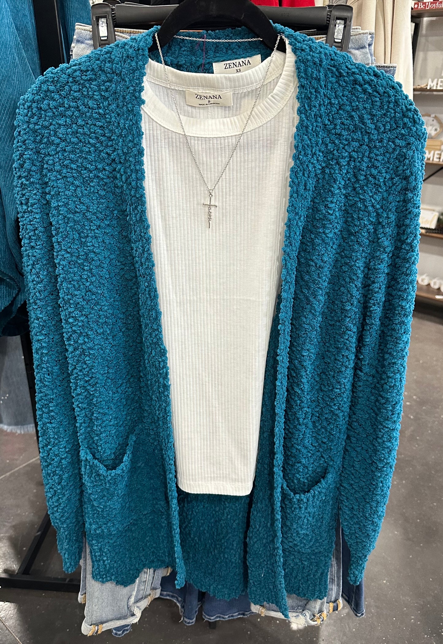 Zenana Cardigan (Teal)