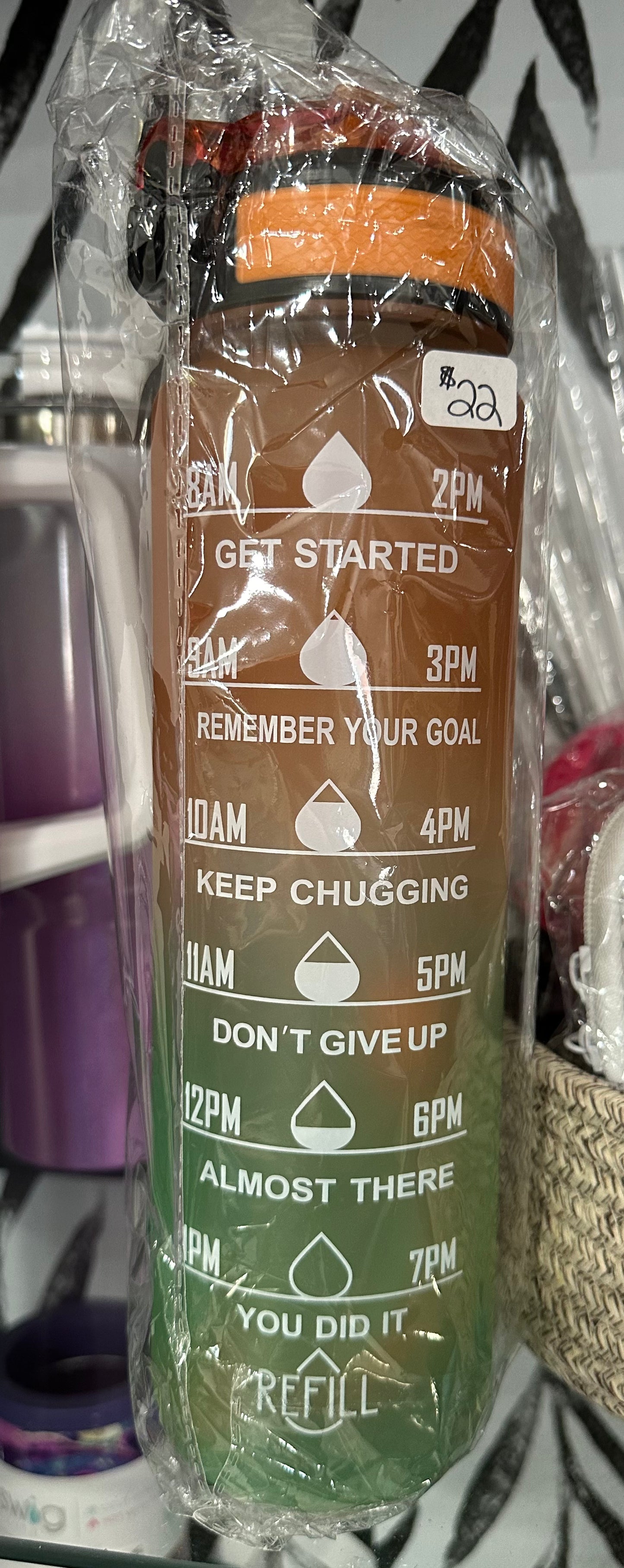 Water intake bottle 32 oz