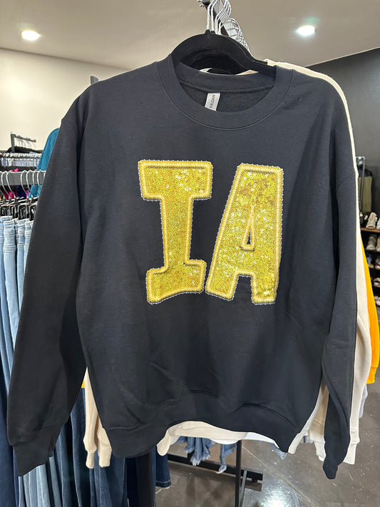 Iowa Faux Sequin Sweatshirt
