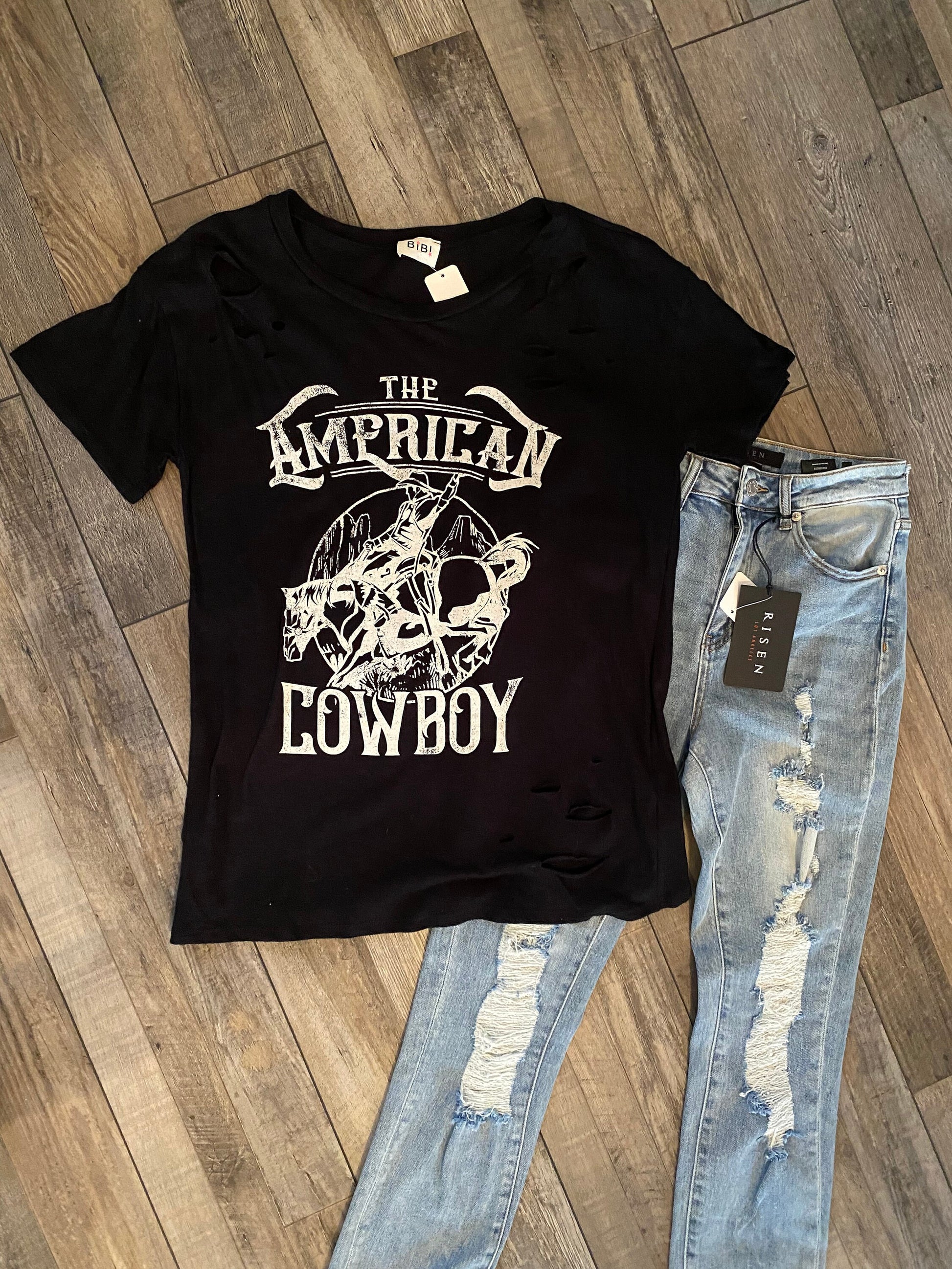 Bibi Distressed The American Cowboy Tee