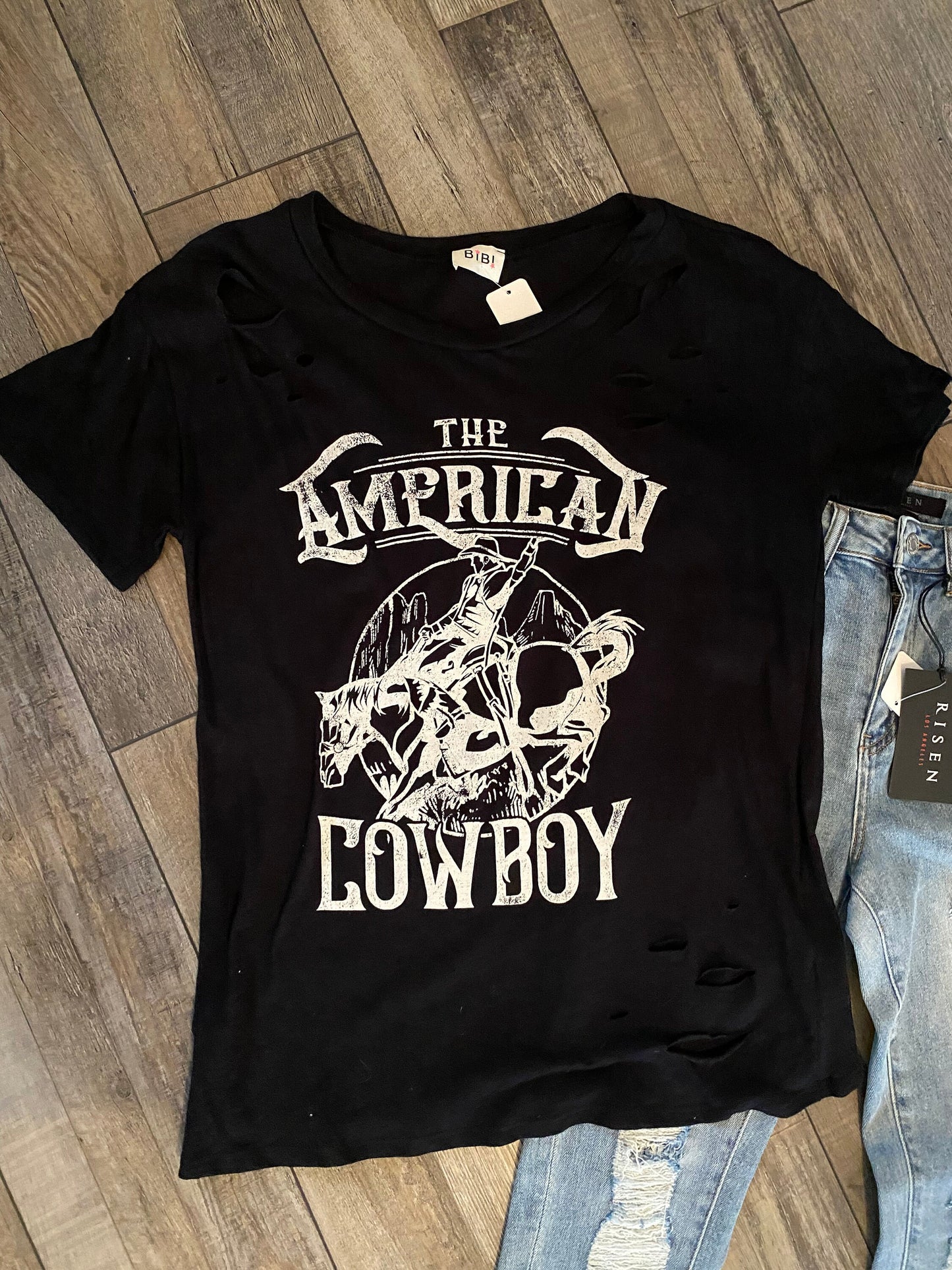 Bibi Distressed The American Cowboy Tee