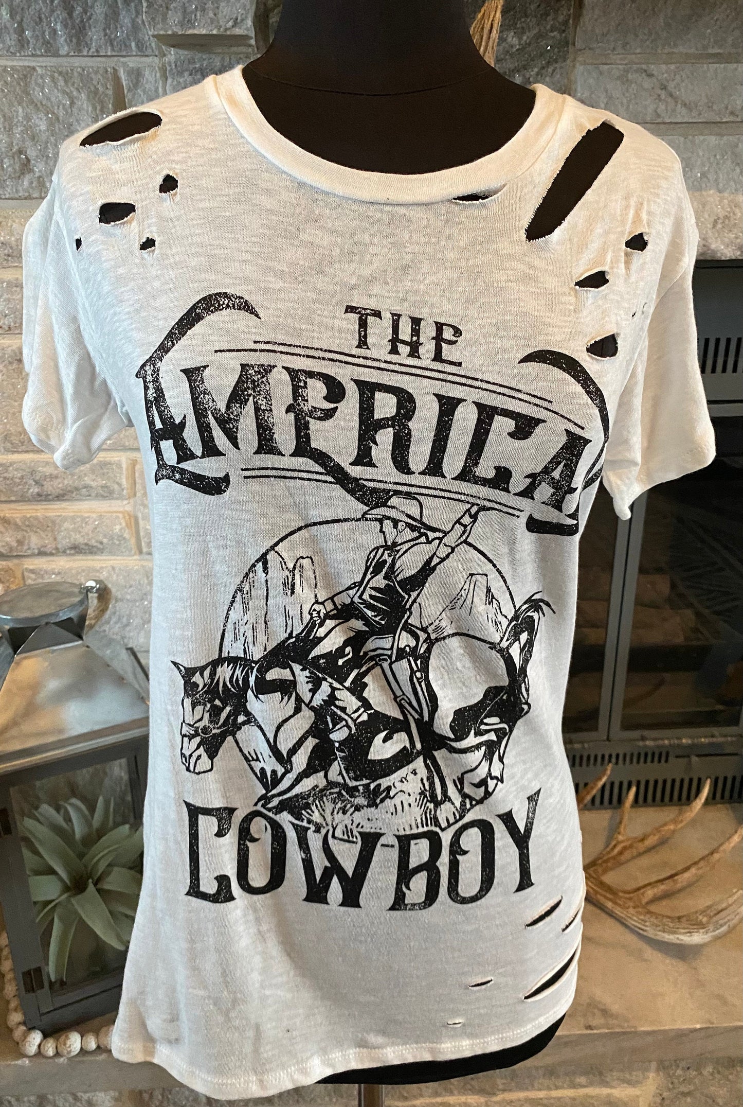 The American Cowboy Distressed Tee